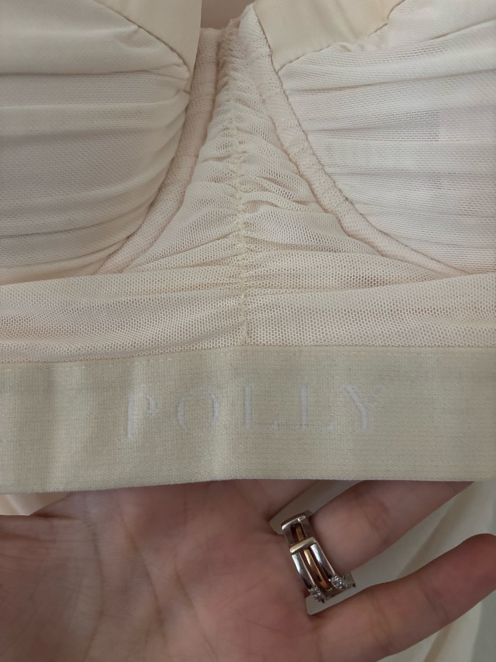 Oh Polly Cream Ruched Two-Piece Skirt Set - Picture 5 of 9
